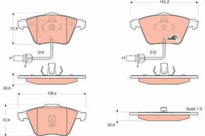 Pastiglie freno anteriore Audi allroad 2003 2005