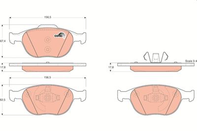 Pastiglie freno anteriore Ford Transit/tourneo connect t 2005 ->