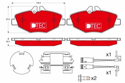 Pastiglie freno dtec anteriore Mercedes-Benz, merce Mercedes benz e-class 200