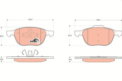 Pastiglie freno anteriore Ford Focus II/c-max 2006 ->
