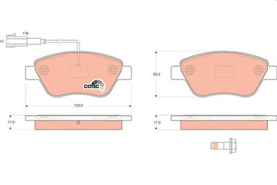 Pastiglie freno anteriore Fiat doblo/idea - Lancia musa 2003 ->
