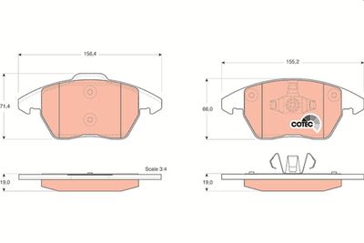 Pastiglie freno anteriore Peugeot 207 2007 ->