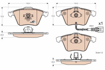 Pastiglie freno anteriore Volkswagen Passat estate 2005 ->