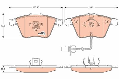 Pastiglie freno anteriore Audi A6 estate 2005 2006