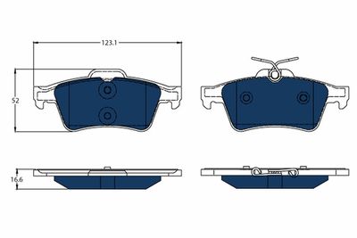Pastiglie freno electric blue posteriore Peugeot 508 SW
