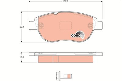 Pastiglie freno anteriore Citroën C4 2008 ->