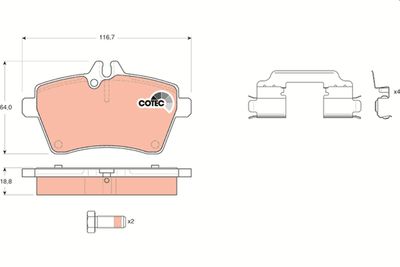 Pastiglie freno anteriore Mercedes b-class 2009 ->