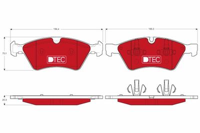 Pastiglie freno dtec anteriore Mercedes E280