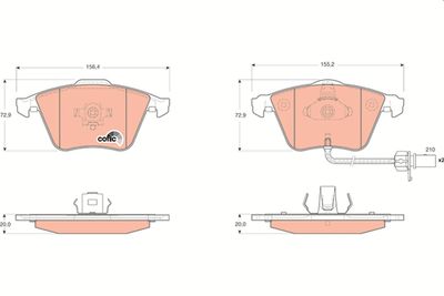 Pastiglie freno anteriore Audi A6 2008 ->