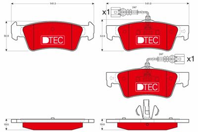 Pastiglie freno dtec posteriore Volkswagen touareg