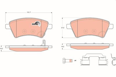 Pastiglie freno anteriore Fiat Fiat sedici 1.6 - 1.9D 2006 ->