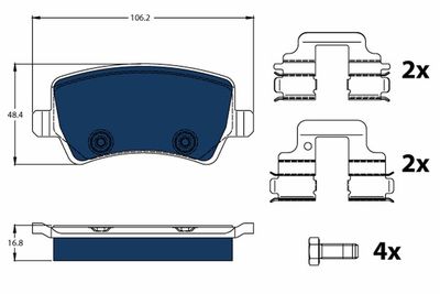 Pastiglie freno electric blue posteriore Volvo V60