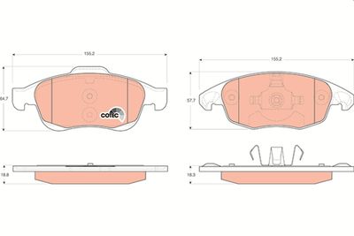 Pastiglie freno anteriore Citroën berlingo/C4 2008 ->