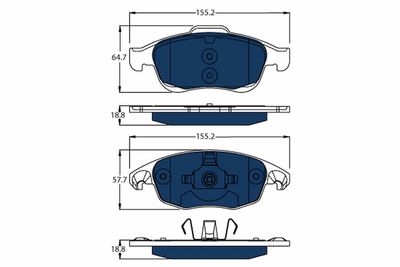 Pastiglie freno electric blue anteriore Peugeot partner box