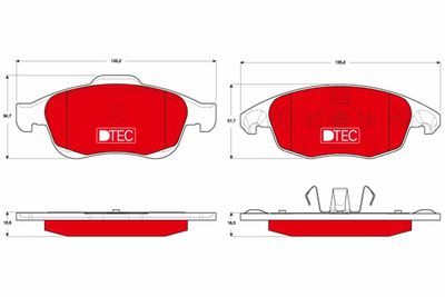 Pastiglie freno dtec anteriore Citroën, DS, Peugeot Citroën berlingo 2008 >>,