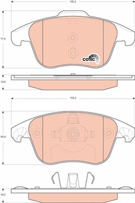 Pastiglie freno anteriore Citroën C4 picasso 2008 ->
