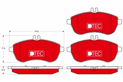 Pastiglie freno dtec anteriore Mercedes-Benz, merce Mercedes benz c-class 200