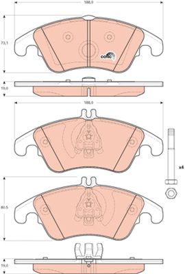 Pastiglie freno anteriore Mercedes c class estate 2007 ->
