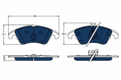 Pastiglie freno electric blue anteriore Mercedes-Benz e-class