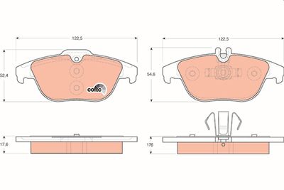 Pastiglie freno posteriore Mercedes c class 2007 ->