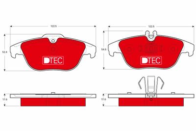 Pastiglie freno dtec posteriore Mercedes C180