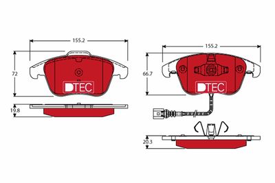 Pastiglie freno dtec anteriore Audi Q3