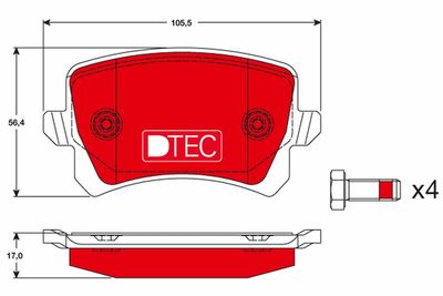 Pastiglie freno dtec posteriore Audi, Audi - faw-aud A6 2004 - 2011, Q3 2
