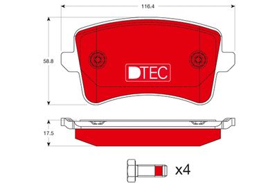 Pastiglie freno dtec posteriore Audi A4