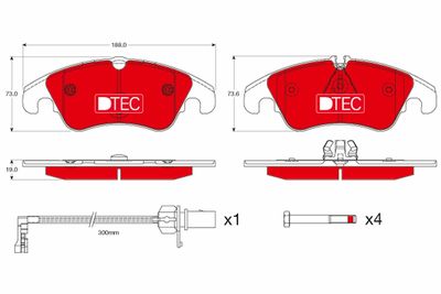 Pastiglie freno dtec anteriore Audi A4