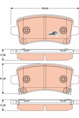 Pastiglie freno posteriore Opel insignia saloon 2008 ->