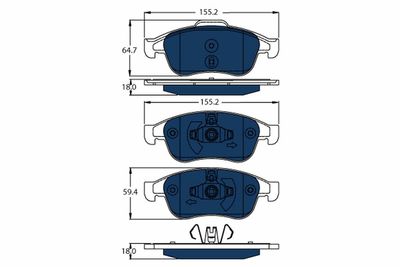 Pastiglie freno electric blue anteriore