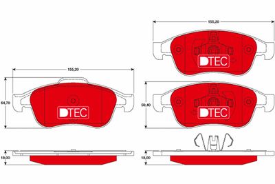 Pastiglie freno dtec anteriore , , renau auto 2012 >>, dok