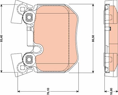 Pastiglie freno posteriore BMW 123D con sospensione sportive 2007 ->