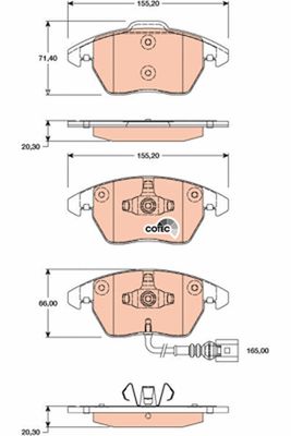 Pastiglie freno anteriore Audi tt 2006 ->