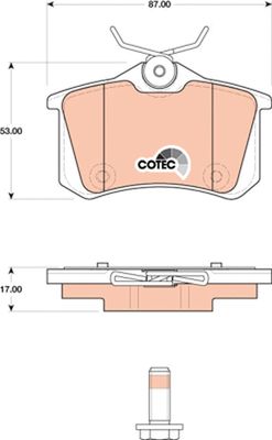 Pastiglie freno posteriore Citroën C3/DS/207 01/10-> ->