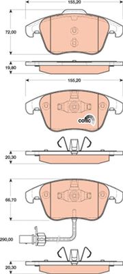 Pastiglie freno anteriore Audi 10/07-> ->