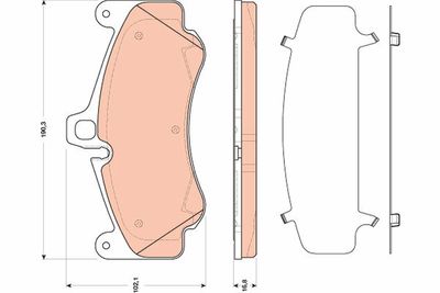Pastiglie freno anteriore Porsche 911 turbo 08.2006 ->