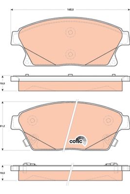Pastiglie freno anteriore Opel Astra j 12-2009 ->