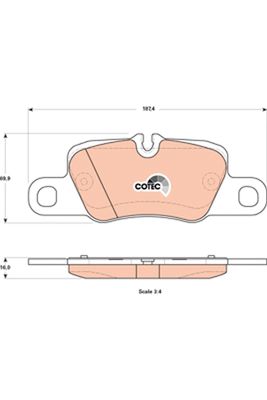 Pastiglie freno posteriore Porsche panamera 2010 ->
