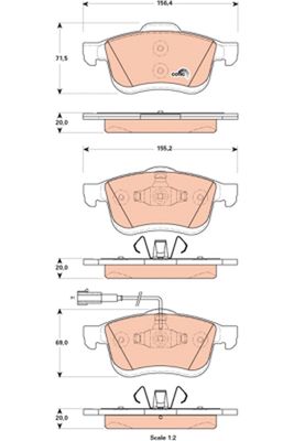 Pastiglie freno anteriore Fiat Fiat doblo box body / e