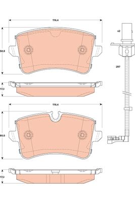 Pastiglie freno posteriore Audi A8 2010 ->