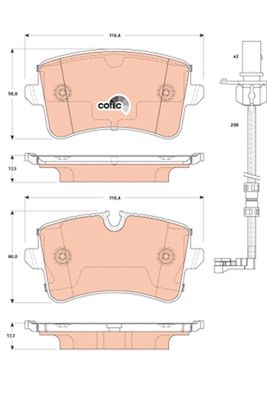 Pastiglie freno posteriore Audi A8 2010 ->