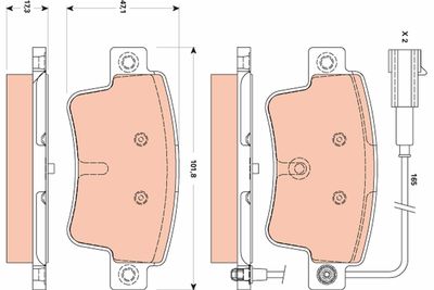 Pastiglie freno posteriore Fiat Punto evo 06/09> ->