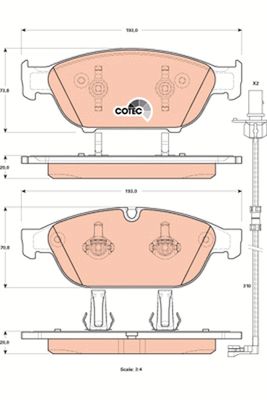 Pastiglie freno anteriore Audi A6 - A7 11/10> ->