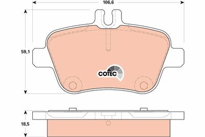 Pastiglie freno posteriore Mercedes B180 10/11 ->