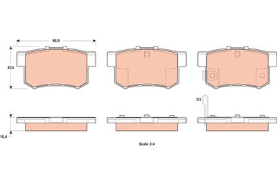 Pastiglie freno posteriore Fiat sedici 06/06 ->