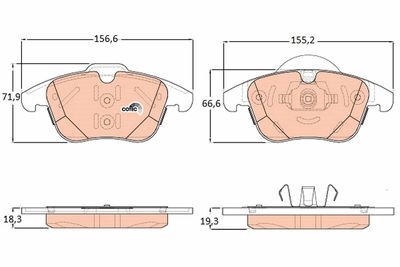 Pastiglie freno anteriore landrover range Rover evoque 06/11>