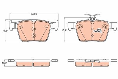 Pastiglie freno posteriore Audi A3 04/12>
