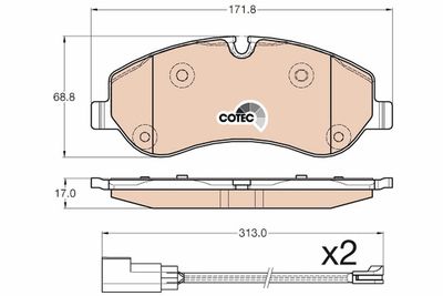 Pastiglie freno anteriore Ford (europe) Transit custom 250 09/12>