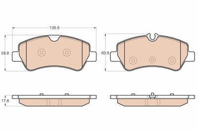 Pastiglie freno posteriore Ford (europe) Transit custom 250 09/12>